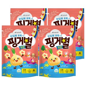 아이배냇 아동용 핑거별 쌀과자, 양파맛, 30g, 4개