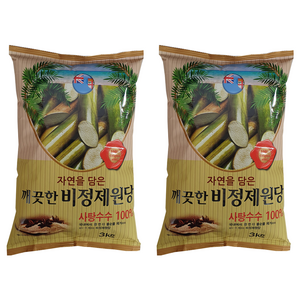 피비에스투 깨끗한 비정제원당, 3kg, 2개
