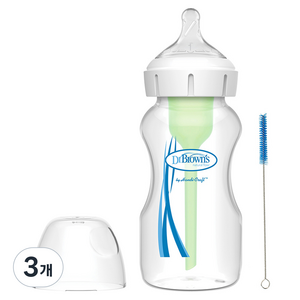 닥터브라운 와이드넥 옵션스플러스 PP 젖병 본품, 혼합색상, 270ml, 3개