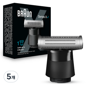 BRAUN 정품 바디 트리머 교체용 헤드, 혼합색상, 5개, XT20