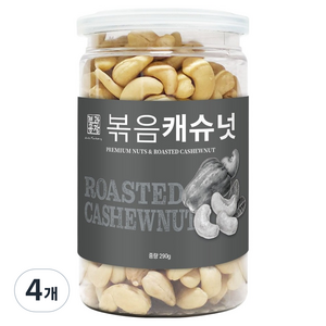 견과공장 볶음 캐슈넛 통형, 290g, 4개