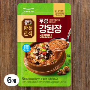 풀무원 우렁 강된장 비빔양념, 150g, 6개