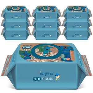 페넬로페 바이탈 플러스 스트롬볼리 아기물티슈 캡형, 65g, 70매, 10개