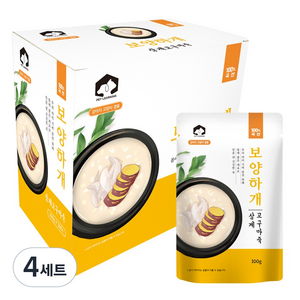 펫러닝 생후 3개월 이후 반려동물 보양하개 죽 10p, 닭+고구마, 1kg, 4세트