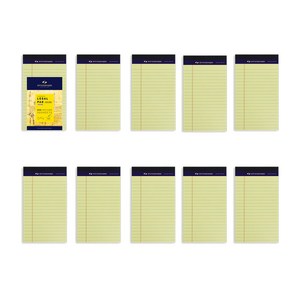 스탠다드온헤리티지 리갈패드 미니, YELLOW, 50매, 10개