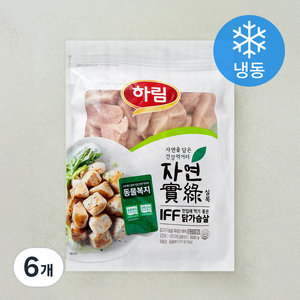 하림 동물복지 인증 자연실록 IFF 한입 닭가슴살 (냉동), 6개, 500g