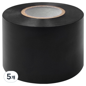 월드크린 넓은 폭 전기 절연 테이프 50mm x 30m 블랙, 5개