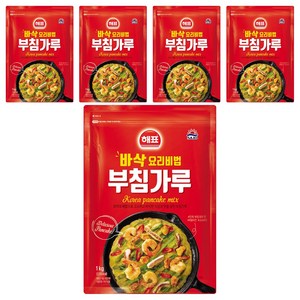 해표 부침가루, 5개, 1kg