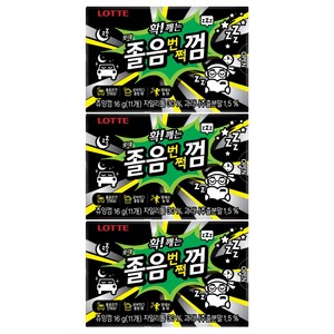 롯데웰푸드 졸음번쩍껌, 16g, 3개