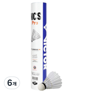 빅터 배드민턴 셔틀콕 카본 NCS PRO NS, AWhite, 12개입, 6개