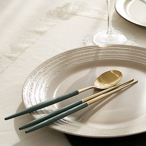 백산 보겐 에펠 골드 커트러리 진공 젓가락, 올리브, 1개