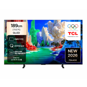 TCL 4K QLED 초슬림 TV, 75A400, 방문설치, 벽걸이형, 189cm(75인치)