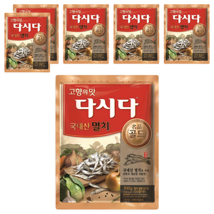 CJ제일제당 멸치 다시다, 300g, 6개
