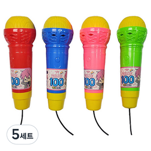재미존 에코마이크 완구 4종 세트, 빨강 + 파랑 + 분홍 + 그린, 5세트