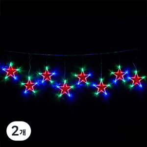 나이스엘이디 LED 연결형 스타라이트 4색칼라 점멸세트, 혼합색상, 1.5  X 0.5m, 2개