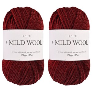 니뜨 마일드울 100g, 56 와인브라운, 2개