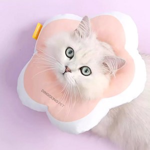 딩동펫 반려동물 데이지 꽃잎 넥카라, 핑크, 1개