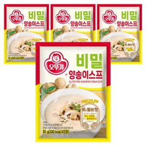 오뚜기 비밀 양송이 스프, 4개, 80g