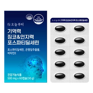 오늘부터 기억력 징코&인지력 포스파티딜세린, 60정, 1개