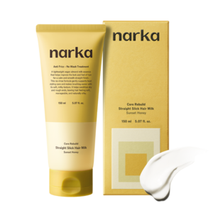 나르카 코어 리빌드 스트레이트 슬릭 열보호 노워시 헤어 밀크 선셋허니, 150ml, 1개