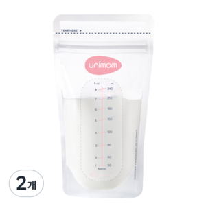 유니맘 국내 제조 모유 저장팩 240ml, 2개, 100개입