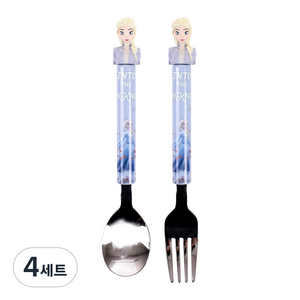 릴팡 겨울왕국 2 입체통통 마스코트 스푼 포크 세트, 엘사, 스푼 + 포크, 4세트