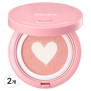 어퓨 퓨어블록 톤업 선쿠션 SPF50+ PA++++, 11g, 2개