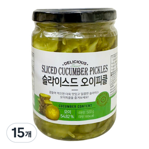 효성인터내셔널 슬라이스드 오이피클, 15개, 500g