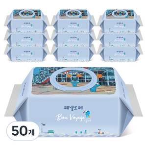 페넬로페 본보야지 퐁피두 아기물티슈 캡형, 75g, 70매, 50개