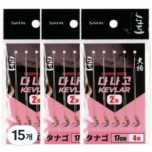싸파 도도 다나고 케블라 2본 낚싯바늘 SDD-DK2S174, 10개입, 15개