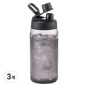 락앤락 액티브 라지 물병, 블랙, 1.5L, 3개