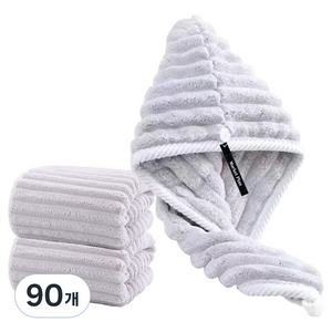 마켓플랜 소프트 드라이 초강력 흡수 헤어 타월 25 x 65 cm, 그레이, 90개