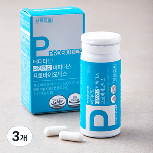 메디타민 대장건강 비피더스 프로바이오틱스 15g, 30정, 3개