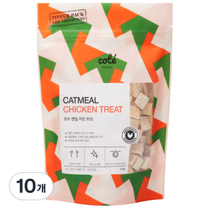 꼬뜨 캣밀 트릿 고양이 동결건조 간식, 치킨, 120g, 10개