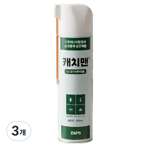 잡스 캐치맨 울트라 에어로솔 살충제, 3개, 500ml