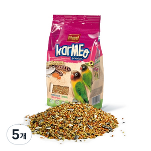 비타폴 카르마 모란 앵무새 혼합 사료, 500g, 5개