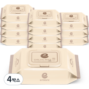 앙블랑 세이프 베이지 유아물티슈 휴대캡형, 70g, 24매, 48개