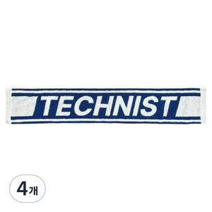테크니스트 배드민턴 스포츠 타올 TA-T22, 화이트+블루, 4개