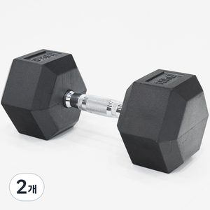 이고진 고무육각 덤벨, 15kg, 2개
