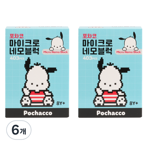 포차코 마이크로 네모블럭, 혼합색상, 6개
