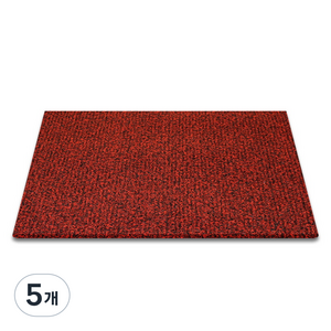 순수 코일 현관매트 80 x 120 cm x 20 mm, 레드 + 블랙, 5개