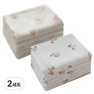 베이비앤아이 밤부 천 기저귀 2종 x 5p 세트, 바니, 포니, 2세트