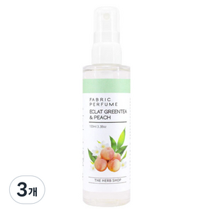 더허브샵 미니 섬유 향수 본품, 에끌라 그린티 앤 피치, 100ml, 3개