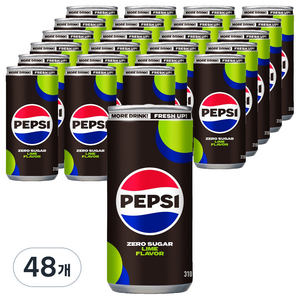 펩시 제로슈거 라임향, 310ml, 48개
