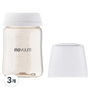 모윰 3세대 PPSU 올인원 베이직 노꼭지 젖병, 스노우, 170ml, 3개