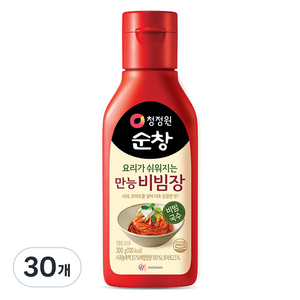 청정원순창 만능비빔장 튜브형, 300g, 30개