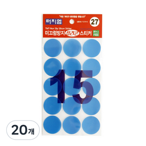 터치엠 미끄럼방지 실리콘 스티커 15p, 20개, 투명