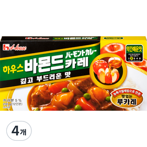 House 바몬드카레 약간매운맛, 230g, 4개