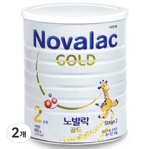노발락 골드 분유 2단계, 800g, 2개