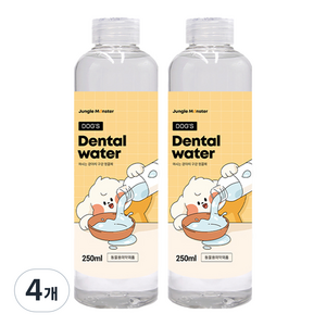정글몬스터 독 덴탈워터 강아지 구강청결제, 250ml, 4개